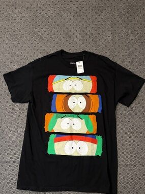 Brand new South Park Cartman Kenny Kyle Stan Graphic T-Shirt Black Men’s M NWT